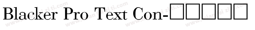 Blacker Pro Text Con字体转换